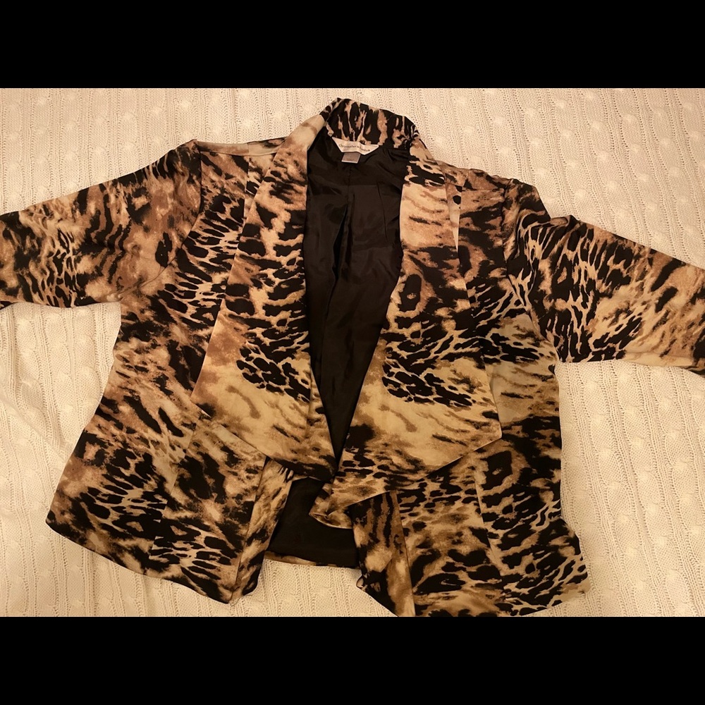 Christopher & Banks large animal print jacket. Gently used.